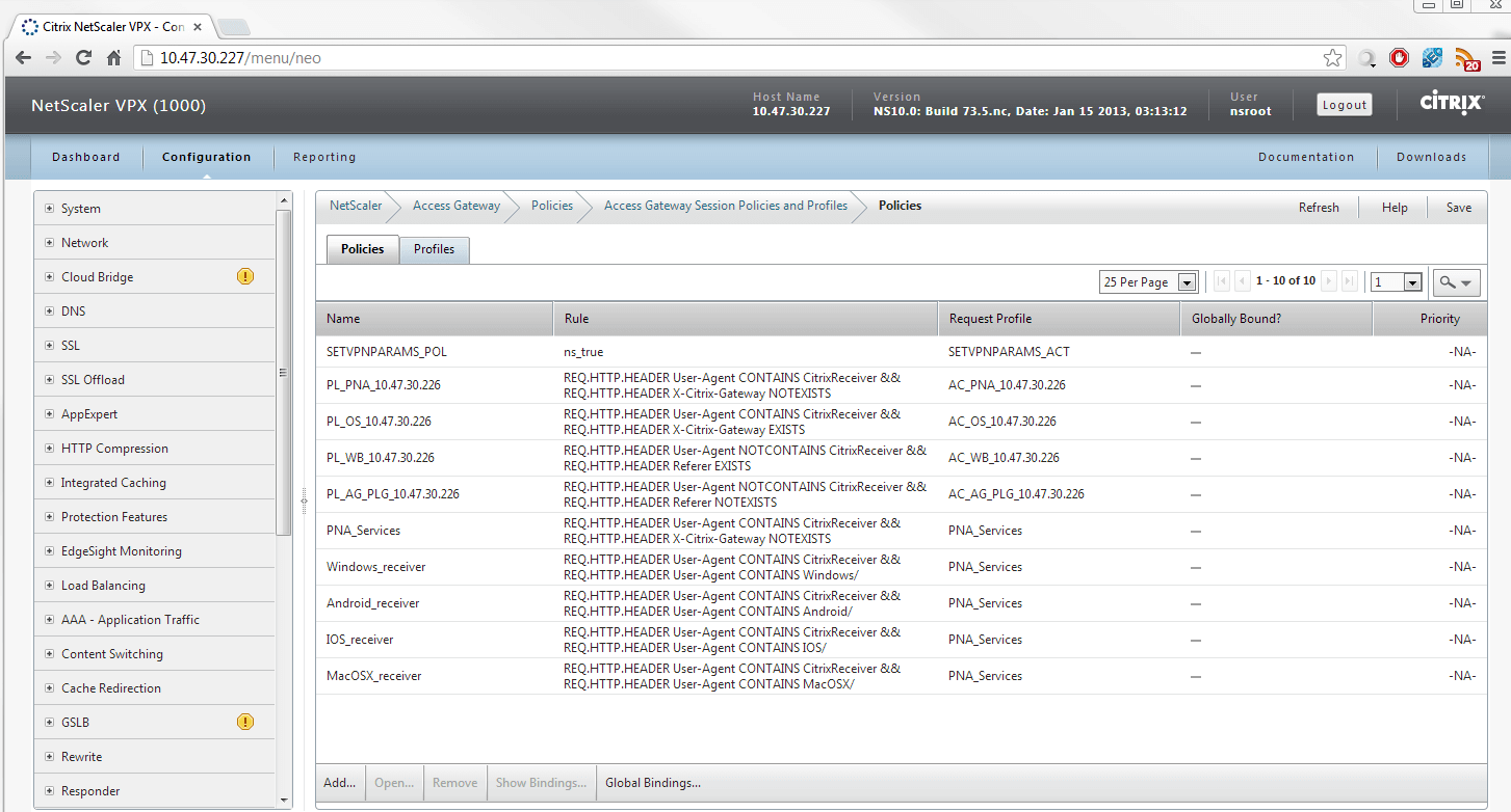 netscaler cloudgateway policies