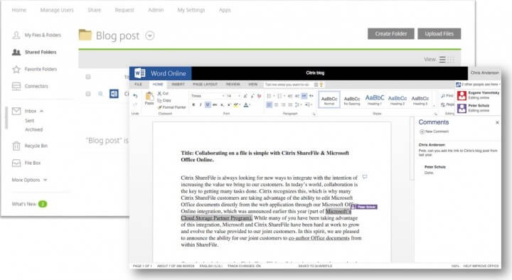 Citrix ShareFile Co-Authoring