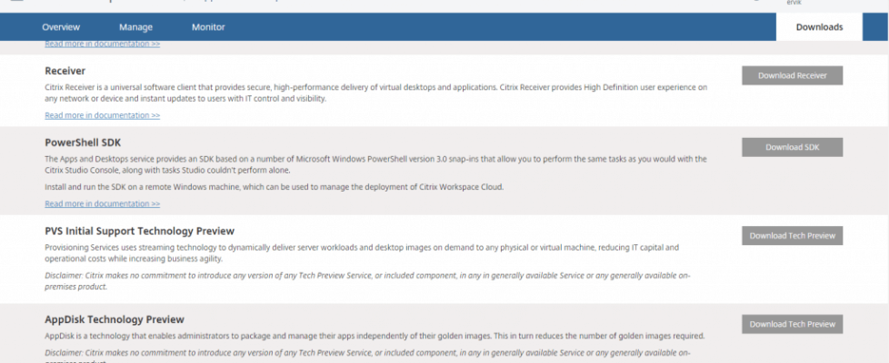 Citrix Workspace Cloud Apps & Desktops: AppDisk and PVS Tech Previews