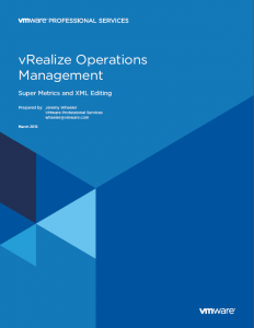 VMware vRealize Operations Manager Documentation