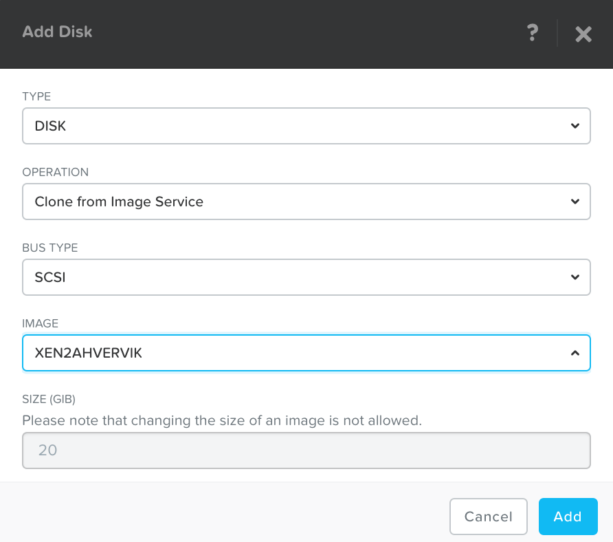 Create new VM Nutanix AHV