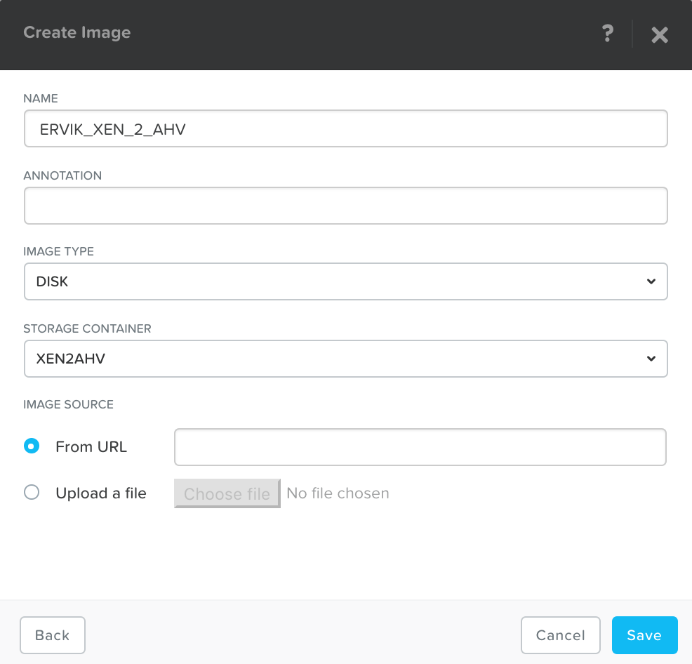 Upload disk image into image services