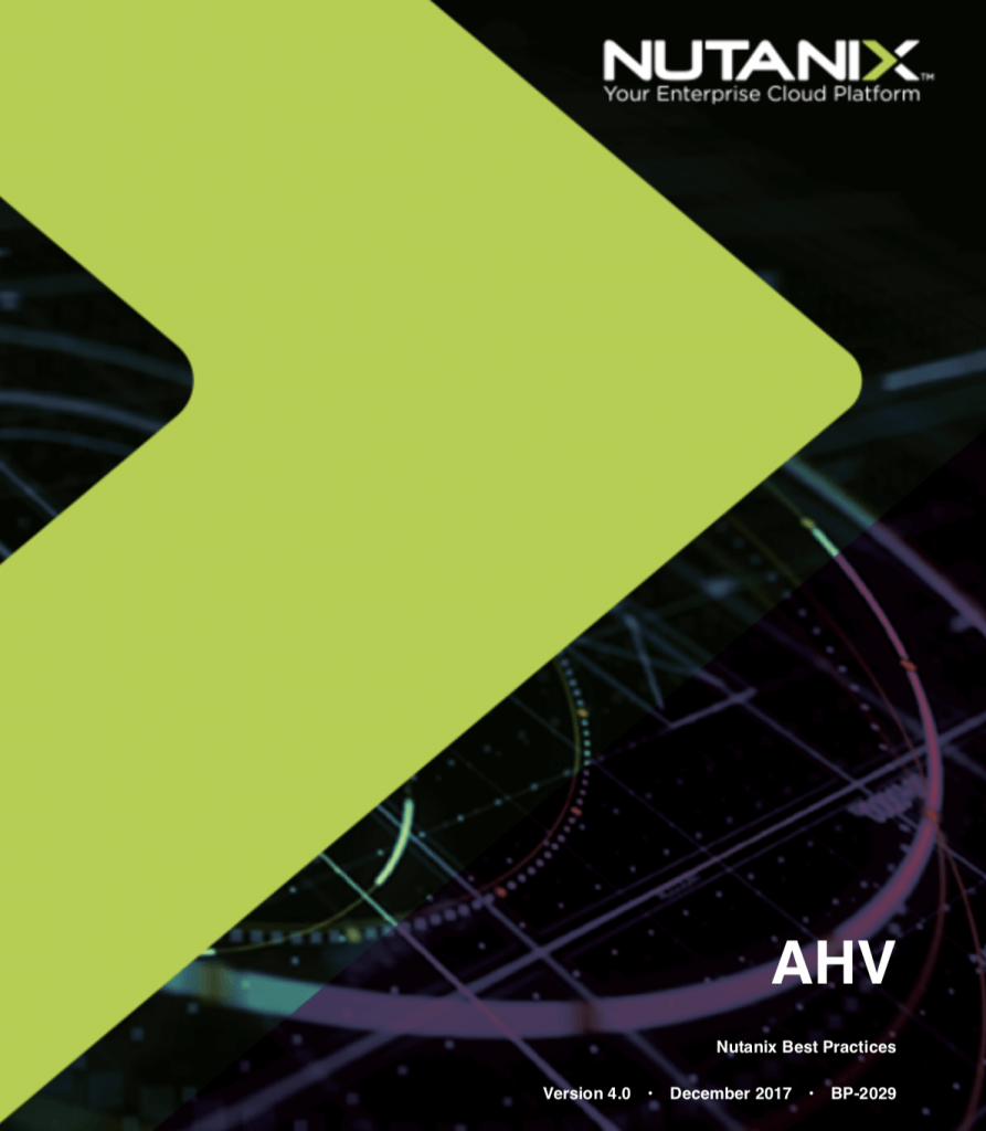 AHV Best Practices Guide Version 4.0 Released